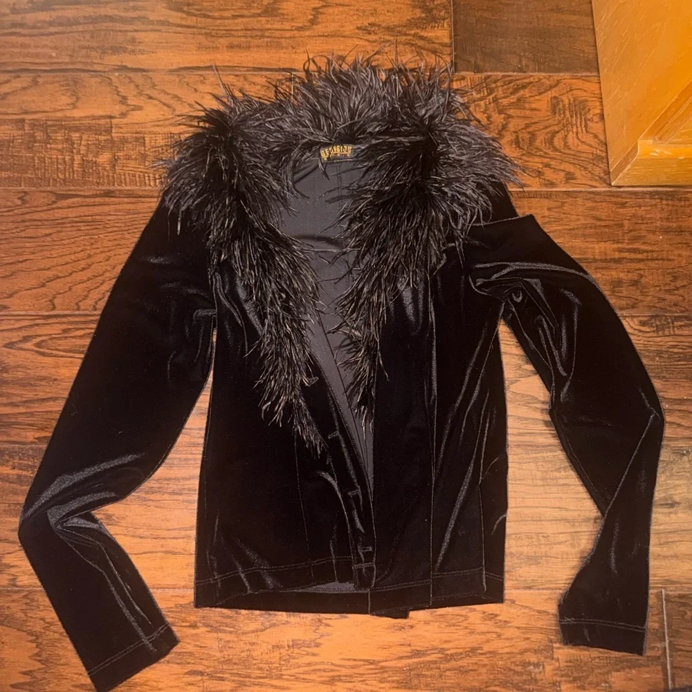 Giorgio Brutini Black Satin-Look Jacket Interior - Picture 3 of 5
